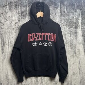 Vintage Y2K Led Zeppelin Heavy Metal Band Hoodie Bravado Small Sweatshirt